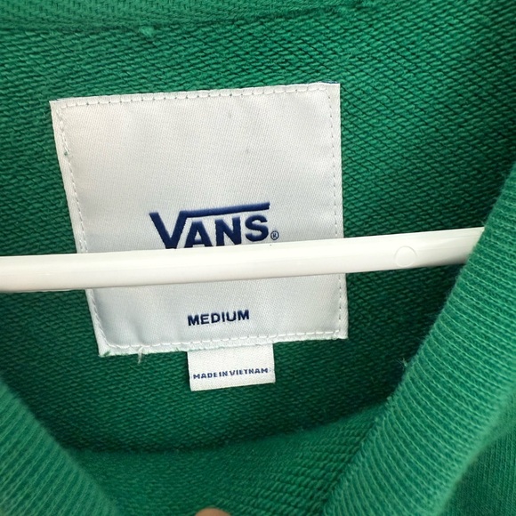 Vans Anaheim Floral Rose Embroidery Crewneck Sweatshirt Green Medium - Picture 3 of 7